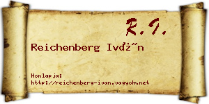 Reichenberg Iván névjegykártya